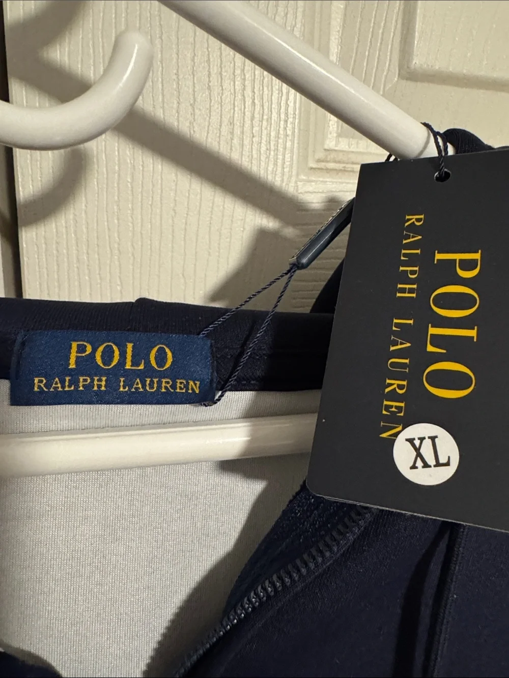 Polo Ralph Lauren Navy Zip-Up Hoodie with Neon Green Pony size XL New with tags